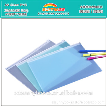 Custom Logo Transparent PVC Ziplock Presentation File Folder Bag A5